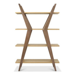 Xample Bentley Designs Kristen Light Oak Open Display Bookcase, 4 Shelves, Weathered Oak Finish, Solid Wood And Particle Board, 180Cm - thumbnail 4