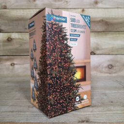 Samuel Alexander 12.5M 500 Led Treebrights Christmas String Lights With Timer In Red & Vintage Gold - thumbnail 6