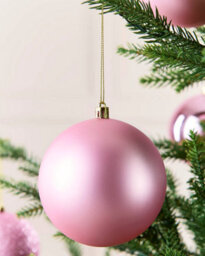 Werchristmas Set Of 9 Shatterproof Baubles, Pink, 10 Cm - thumbnail 5