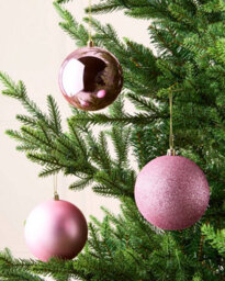 Werchristmas Set Of 9 Shatterproof Baubles, Pink, 10 Cm - thumbnail 2