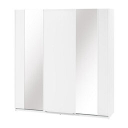 Arte Maxi Mx-05 Sliding Door Wardrobe In White - 2200mm X 2350mm X 710mm - Broad Elegance With Dual Mirrored Doors - thumbnail 1