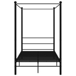 Vidaxl Canopy Bed Frame Without Mattress Black Metal 120X200 Cm - thumbnail 4