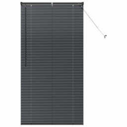Walplus Window Blind With Curtains Manual Black Aluminium - thumbnail 2