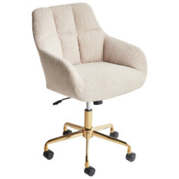 Beliani Desk Chair Palmdale Boucle Beige - thumbnail 5