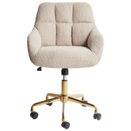 Beliani Desk Chair Palmdale Boucle Beige - thumbnail 6