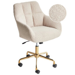Beliani Desk Chair Palmdale Boucle Beige