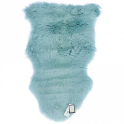 Fenland Sheepskin Fenland Indoor Single Australian Real Sheepskin Rug - Duck Egg (90 Cm X 60 Cm) - thumbnail 2