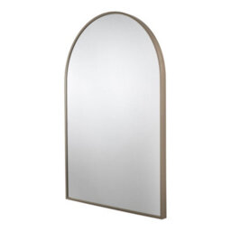 Croydex Matt Brass Effect Arch Wall-Mounted Bathroom Mirror (H)73Cm (W)50Cm