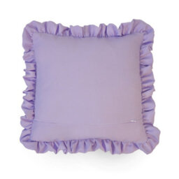 rucomfy Beanbags Rucomfy Velvet  45X45Cm Frilled Cushion - Purple Happy Place Design Throw Pillow - thumbnail 5