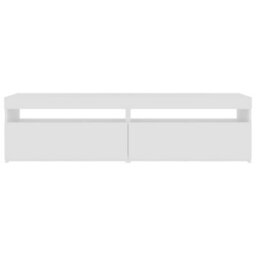 Berkfield Tv Cabinets 2 Pcs With Led Lights White 75X35X40 Cm - thumbnail 9