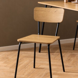 Furniture To Go Peru Dining Table In Black And Oak Included 4 Peru Dining Chair In Steel And Oak - thumbnail 8
