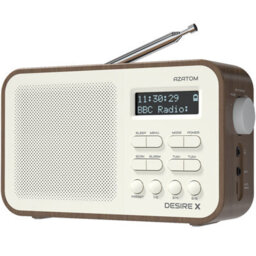 Azatom Desire X Dab / Dab+ Radio Mains & Battery, Bluetooth, Alarms, Fast Presets (Walnut)