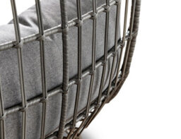 Furniturebox Egg Chair Grey Rattan Garden Egg Chair In Resin Rattan For Outdoors & Thick Cushions - Garden Egg Chair & Patio Chair - thumbnail 8