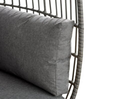 Furniturebox Egg Chair Grey Rattan Garden Egg Chair In Resin Rattan For Outdoors & Thick Cushions - Garden Egg Chair & Patio Chair - thumbnail 6