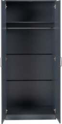 Seconique Dakota 2 Door Wardrobe Bedroom Set -Dark Grey - thumbnail 4