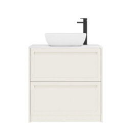 Royal Bathrooms Royal Bathroom Elmore 800mm Classic White Freestanding Countertop Bathroom Vanity Unit 2 Drawer With Elva Basin - thumbnail 7