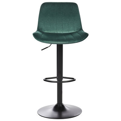 Wyld and Coco Emerald Green Armless Swivel Bar Stools Set Of 2, Adjustable Height 88-109 Cm - image 1