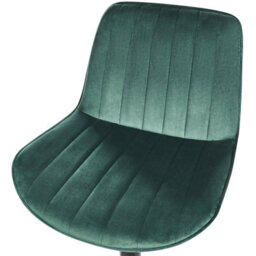 Wyld and Coco Emerald Green Armless Swivel Bar Stools Set Of 2, Adjustable Height 88-109 Cm - thumbnail 7
