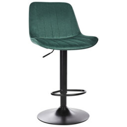 Wyld and Coco Emerald Green Armless Swivel Bar Stools Set Of 2, Adjustable Height 88-109 Cm - thumbnail 5