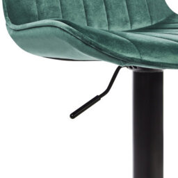 Wyld and Coco Emerald Green Armless Swivel Bar Stools Set Of 2, Adjustable Height 88-109 Cm - thumbnail 8