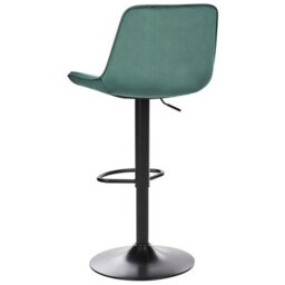 Wyld and Coco Emerald Green Armless Swivel Bar Stools Set Of 2, Adjustable Height 88-109 Cm - thumbnail 6