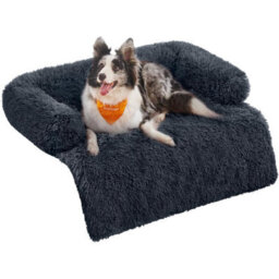 Songmics Roomy Dog Sofa Bed, Calming Pet Lounger, Extra Large Comfort For Medium To Large Dogs, Dark Grey - thumbnail 7