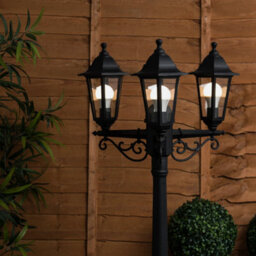 Vintage Style 3 Way Led Outdoor Garden Lamp Post Coach Lighting Lantern Ip44 - thumbnail 2