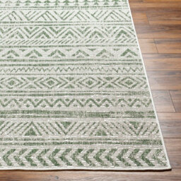Livabliss Round Eagean-Global Green Ivory Off-White In- & Outdoor Rug 160 X 160 Cm Easy Care, Non Shedding - thumbnail 3