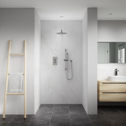 Splashwall Elite 3 Panel Mpc Wall Panel Kit (L)2420mm (W)1200mm - Frost Marble - thumbnail 1