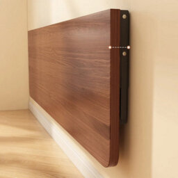 Brown 80X 40Cm Folding Wall Mounted Computer Desk Home Study Writing Workstation Table - thumbnail 3