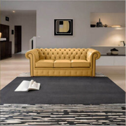 Chesterfield 3 Seater Shelly Parchment Leather Sofa Bespoke In Classic Style - thumbnail 3