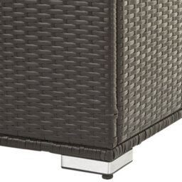 Beliani Outdoor Storage Box Brown Faux Rattan Chest 155 X 75 X 80 Cm - thumbnail 8