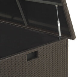Beliani Outdoor Storage Box Brown Faux Rattan Chest 155 X 75 X 80 Cm - thumbnail 7