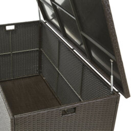 Beliani Outdoor Storage Box Brown Faux Rattan Chest 155 X 75 X 80 Cm - thumbnail 6