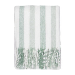 Wylder Beechwood 100% Cotton Woven Stripe Throw, Moorland Green, 140 X 180Cm - thumbnail 3