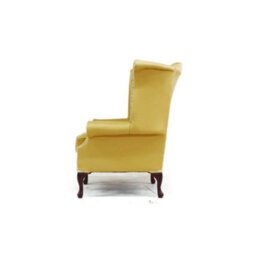Chesterfield High Back Wing Chair Shelly Deluca Real Leather Bespoke In Queen Anne Style - thumbnail 5