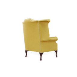 Chesterfield High Back Wing Chair Shelly Deluca Real Leather Bespoke In Queen Anne Style - thumbnail 8