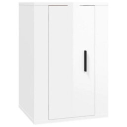 Berkfield Classic Wall Mounted Tv Cabinet High Gloss White 40X34.5X60 Cm - thumbnail 1