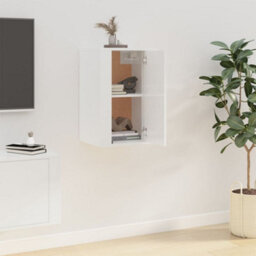 Berkfield Classic Wall Mounted Tv Cabinet High Gloss White 40X34.5X60 Cm - thumbnail 4