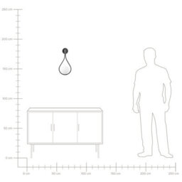 Beliani Wall Lamp, Black Iron Base With Opal Glass Shade, 22 X 15 X 45Cm - thumbnail 8