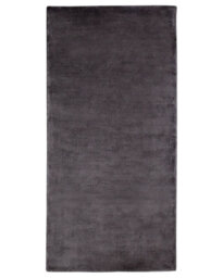 Beliani Hand-Woven Viscose And Cotton Area Rug Dark Grey Low Pile 80 X 150 Cm - thumbnail 1