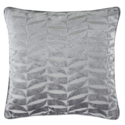 Curtina Kendal Silver Retro Geo Jacquard Woven Filled Cushion - thumbnail 2