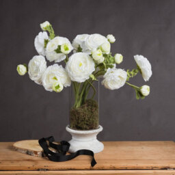 Hill Interiors Uk Homeliving White Ranunculus Spray - thumbnail 1