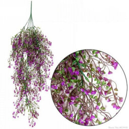 Garden Sanctuary Artificial Hanging Vines Plants, Artificial Ivy Leaves Garland, Faux Fake Plastic Decorative Artificial Plants Purple Red - thumbnail 3
