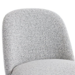 Hearthwood Set Of 2 Light Grey Bouclé Dining Chairs With Walnut Effect Ash Solid Wood Frame - thumbnail 7