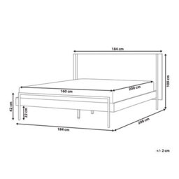Beliani Bed Libermont 160 X 200 Cm (Eu King Size) Dark Ash Wood - thumbnail 3