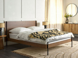 Beliani Bed Libermont 160 X 200 Cm (Eu King Size) Dark Ash Wood - thumbnail 2