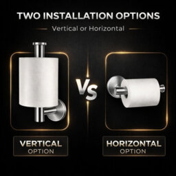 Billtix Chrome Toilet Roll Holder Wall Mounted, Modern Bathroom Toilet Paper Holder, Stainless Steel, Fits Jumbo Toilet Rolls - thumbnail 7