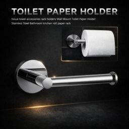 Billtix Chrome Toilet Roll Holder Wall Mounted, Modern Bathroom Toilet Paper Holder, Stainless Steel, Fits Jumbo Toilet Rolls - thumbnail 5