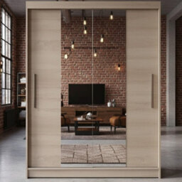 Sliding Wardrobe Neomi 01 120 Cm With Mirror Body Sonoma Front Sonoma - thumbnail 2